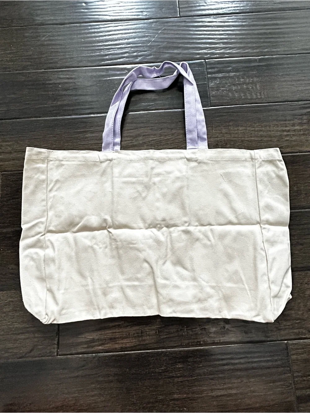 Nespresso Coffee Vibes Canvas Tote Bag - Lavender Cream Handles Limited Edition